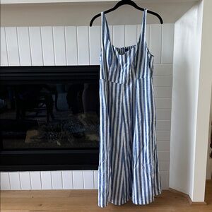 Old Navy Navy and White Striped dress with pockets